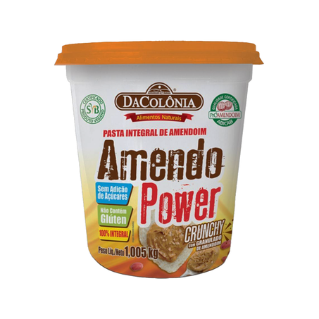 PASTA DE AMENDOIM CRUNCHY 1KG AMENDO POWER