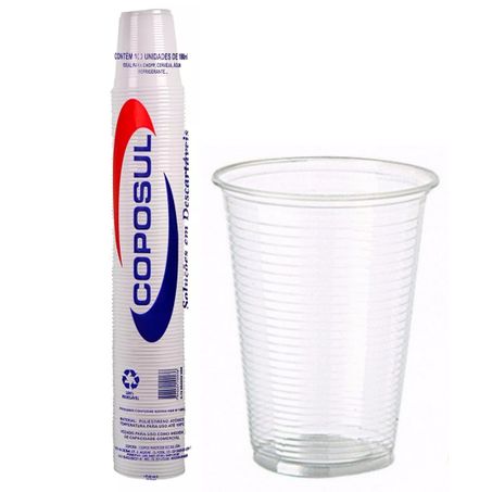 Copo coposul 100un descartavel 300ml translucido