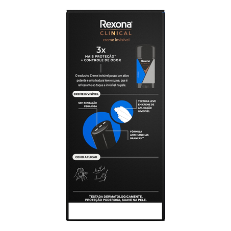 Desodorante em Creme Rexona Clinical Clean 58g 360-6