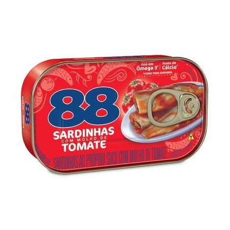 Sardinha 88 Molho de Tomate Lata 125g
