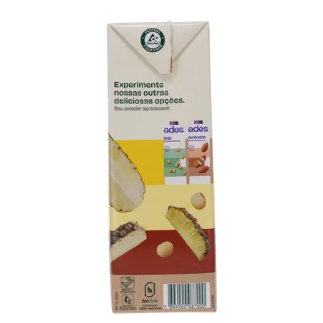 Bebida a Base de Soja Ades Sabor Abacaxi Caixa 1lt 360-1