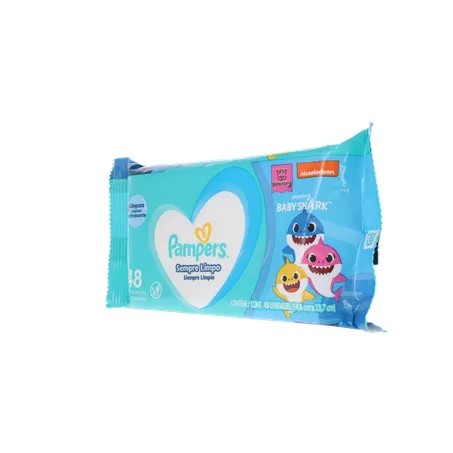 Lenços Umedecidos Pampers Sempre Limpo Baby Shark Pacote 48un 360-4