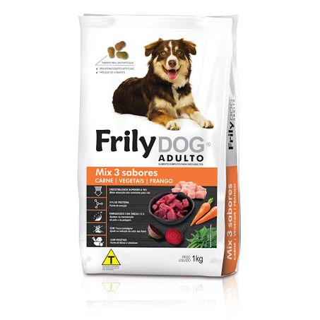 Ração frily 1kg dog mix adulto