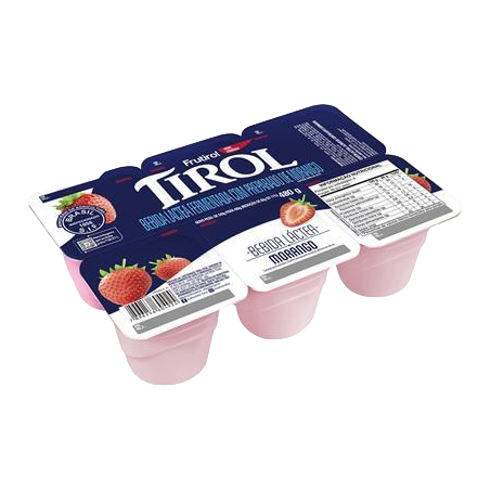 BEBIDA LACTEA TIROL MORANGO Bandeja 480 G 