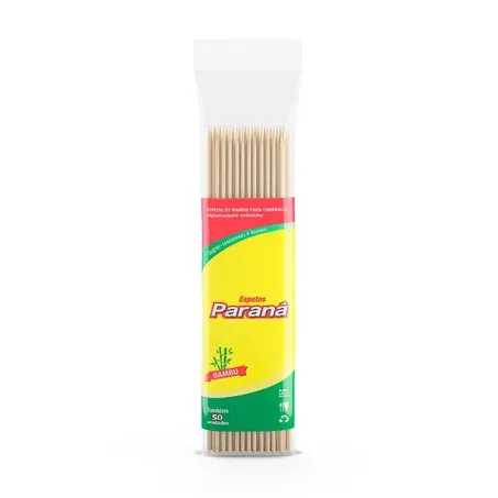 Espeto Bambu Paraná 50un 
 