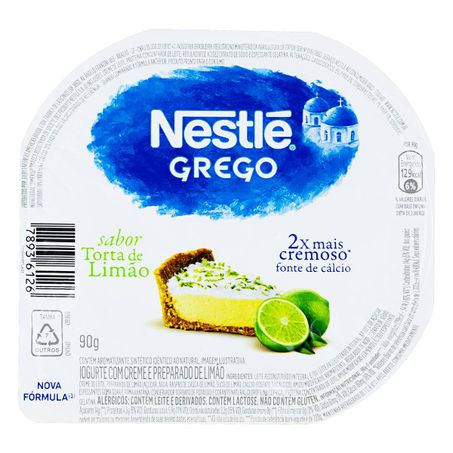 IOGURTE GREGO TORTA DE LIMÃO NESTLÉ POTE