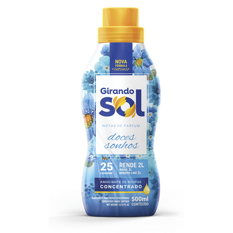 Amaciante girandom sol concentrado azul doce sonho 500ml