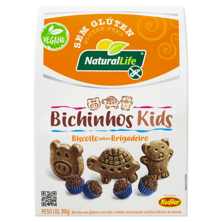 Biscoito Natural Life 80g - Kids - Sem Glúten - Brigadeiro