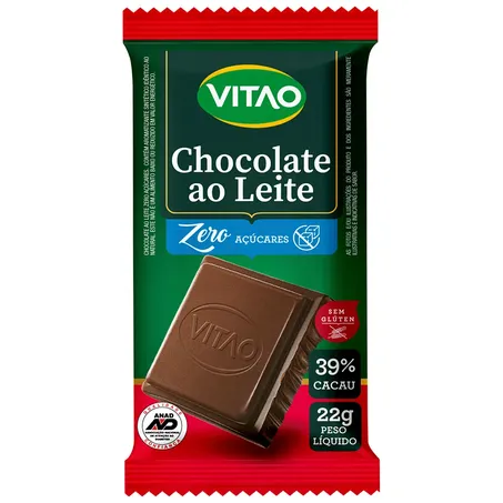 Choc Vitao 22g Zero Ao Leite