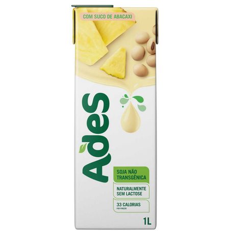 Leite de soja ades sabor abacaxi 1l