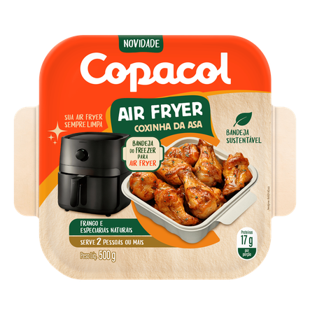 Coxinha Asa Copacol 500g Airfryer Temperado Congelado