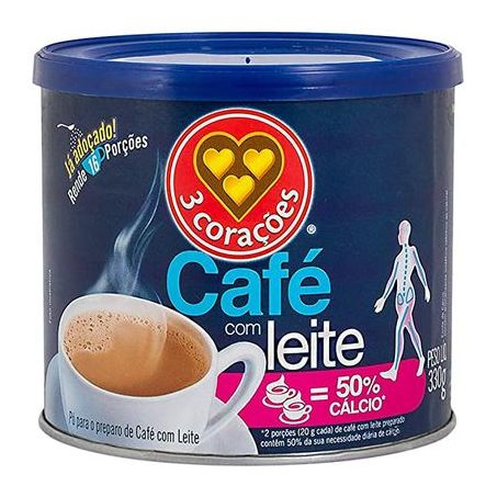 Café com leite 3 corações 300g