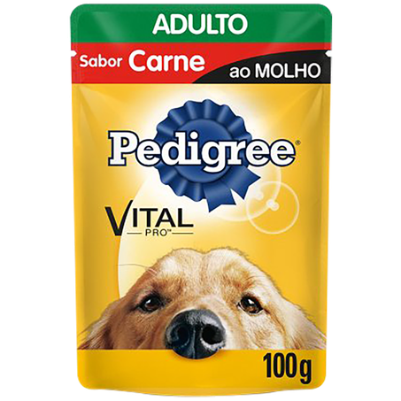 ALIMENTO PARA CÃO PEDIGREE ADULTO CARNE AO MOLHO SACHÊ 100G
