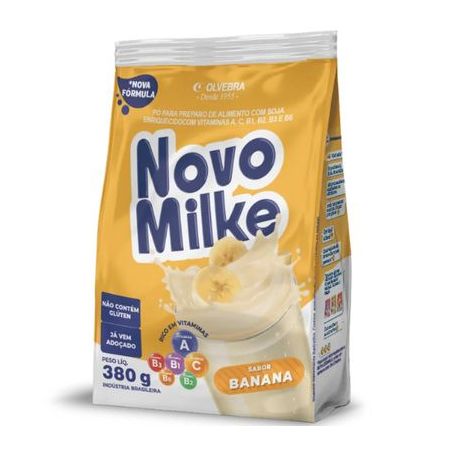 ALIMENTO SOJA OLVEBRA NOVO MILKE BANANA 380G