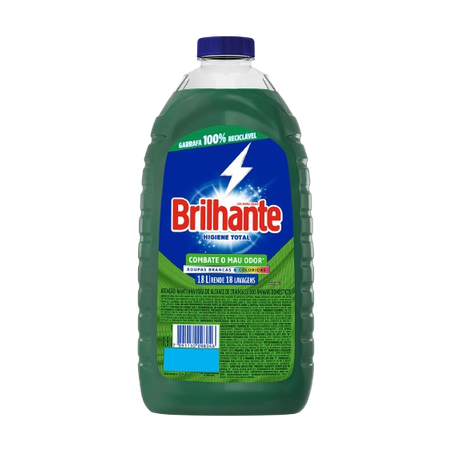 Lava Roupas Brilhante Líquido Higiene Total Frasco 1,8l 
 