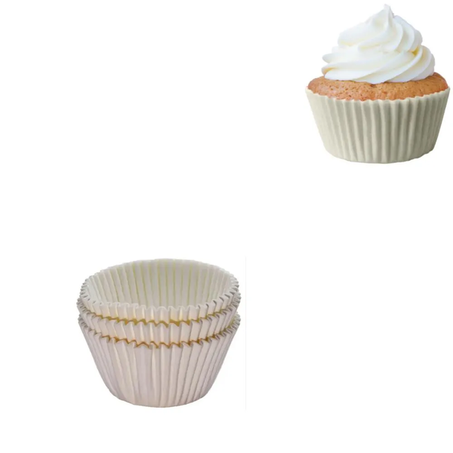 FORMA DE PAPEL PLAC CUPCAKE BRANCA 45 UNID