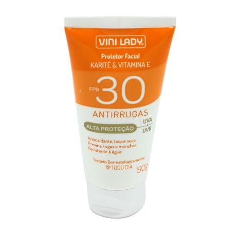 Protetor Solar Vini Lady Fps30 Facial 50g