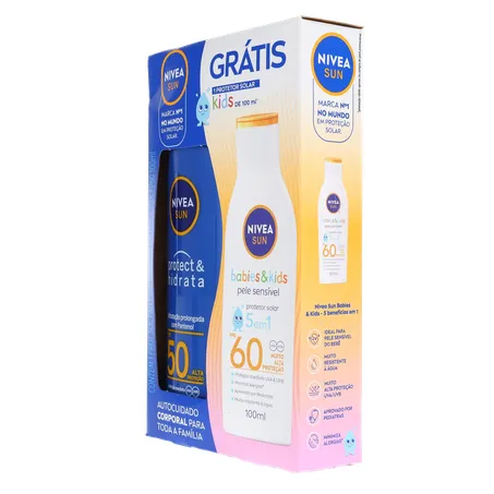 PROTETOR SOLAR NIVEA FPS 50 200ML GRÁTIS KIDS FPS 60 100ML 360-5