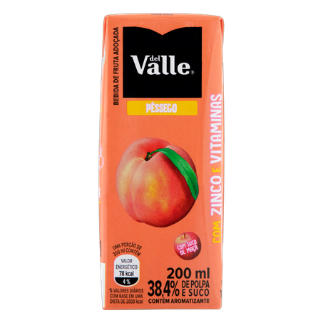 Néctar del valle pêssego 200ml