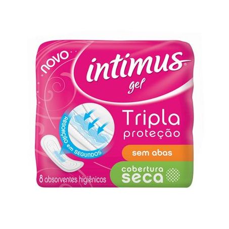 ABSORVENTE INTIMUS TRIPLA PROTEÇÃO C/8 SECA SEM ABAS
