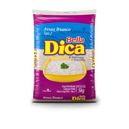 Arroz bella dica 5kg branco tipo2