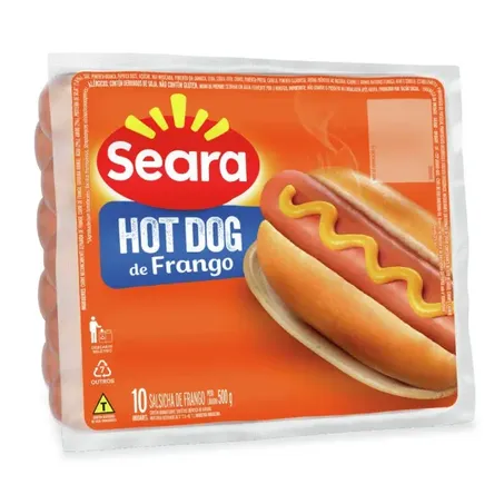 Salsicha seara hot dog frango 500g