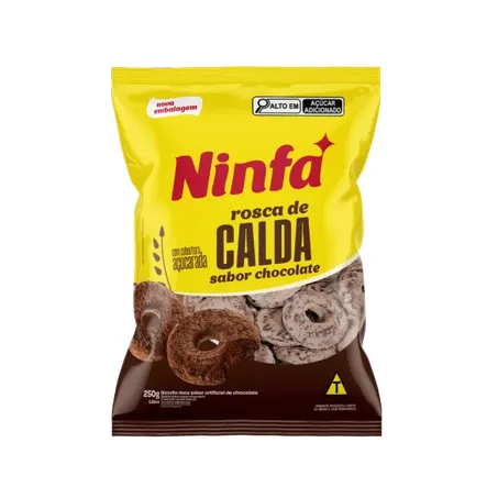 Biscoito Ninfa Rosca De Calda Chocolate Pacote 250g 
 