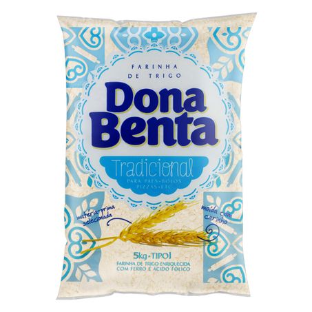 FARINHA DE TRIGO TRADICIONAL TIPO 1 5KG DONA BENTA