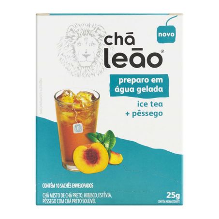 Chá Misto Leão Ice Tea +  Pêssego Caixa com 10un - 25gr