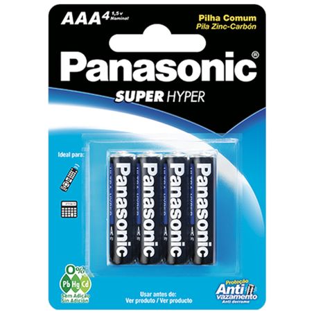 Pilha panasonic aaa super hyper c/ 4 und