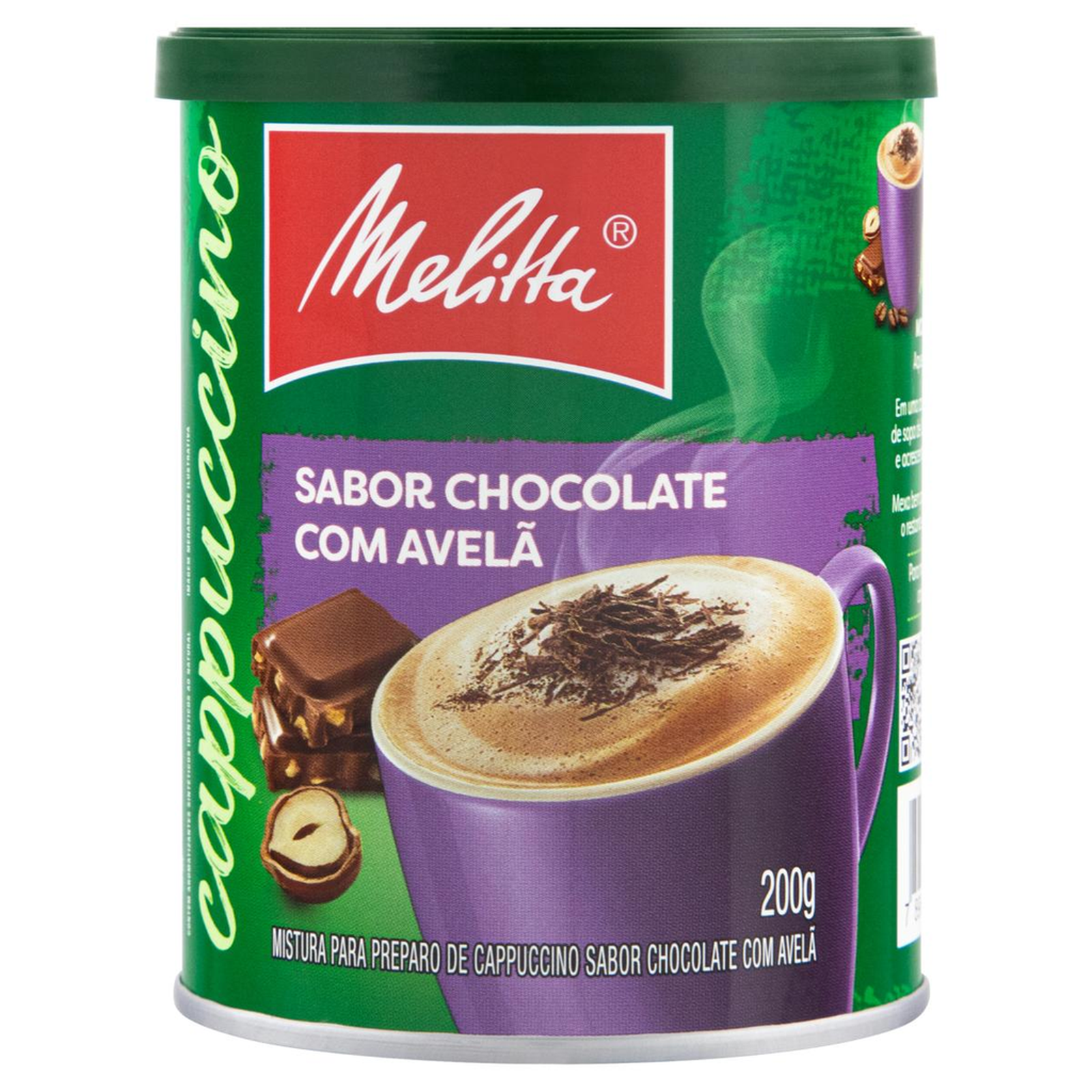Cappuccino Melitta 200g - Chocolate e Avelã - Lata