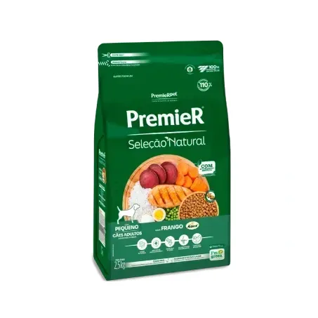 Ração Premier Seleção Natural Cães Adultos Raças Pequenas Frango 2,5 kg 360-1
