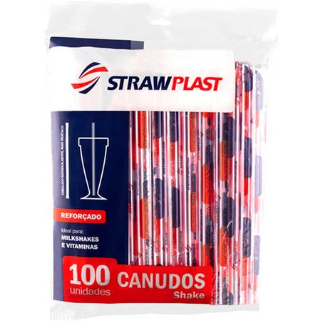 CANUDO MILK SHAKE 10MM STRAWPLAST C/100