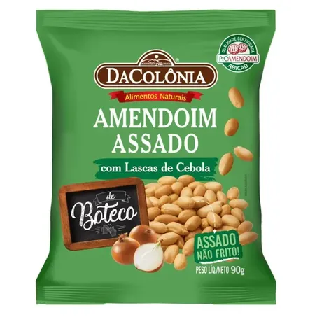 AMENDOIM ASSADO DACOLONIA 90G LASCAS CEBOLA