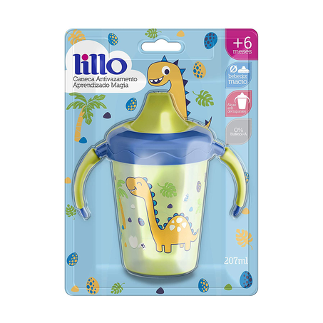 Caneca Lillo Antivazamento Magia Azul 207Ml