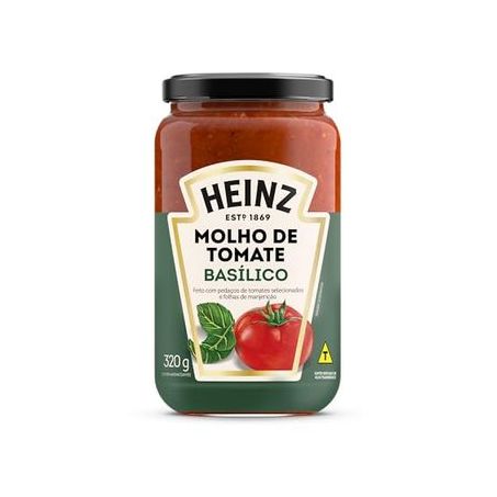 Molho de tomate heinz basilico vidro 320g