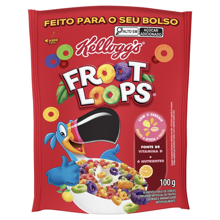 Cereal Kelloggs Froot Loops 100g - Frutas - Sachê