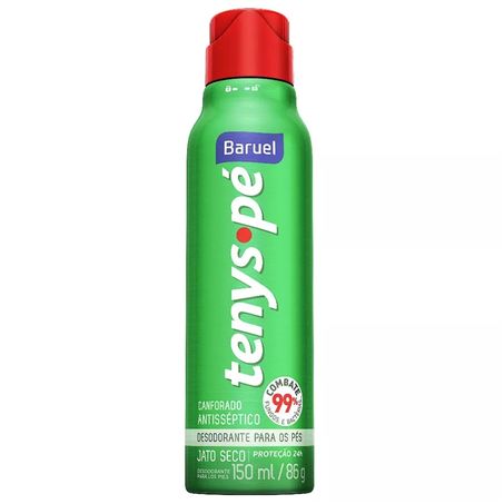 DESODORANTE PARA OS PES JATO SECO BARUEL TENYS PE CANFORADO FRASCO 150ML
