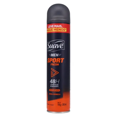 Antitranspirante Aerossol Suave Sport Fresh Frasco Spray 150ml 360-2