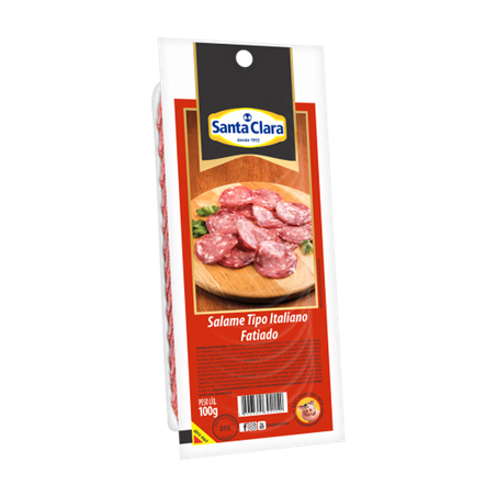 Salame Tipo Italiano Fatiado Santa Clara 100g