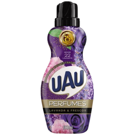Amaciante Uau Concentado Lavanda e Frescor Frasco 500ml 
 