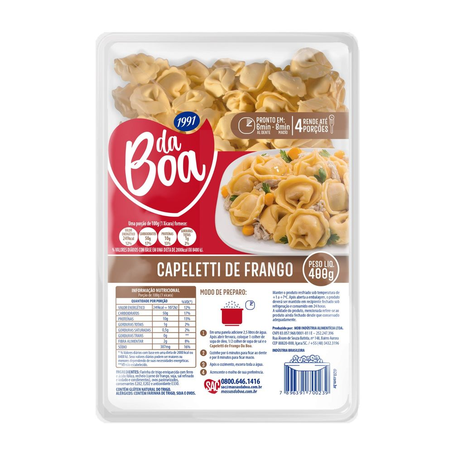 Massa Fresca da Boa Capeletti de Frango 400G