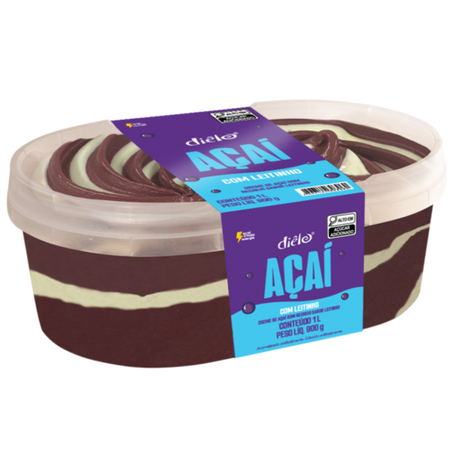Sorvete dielo acai com leitinho pote 1l