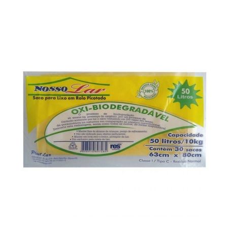 Saco Lixo Nosso Lar Oxi-Biots C/10 50LT