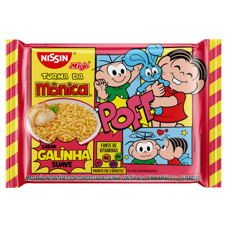 Macarrão Instantâneo Nissin Turma Da Mônica Galinha Suave 85g 
 