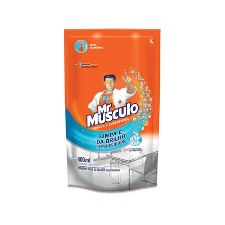 Limpador Mr Músculo Vidros Refil 400Ml