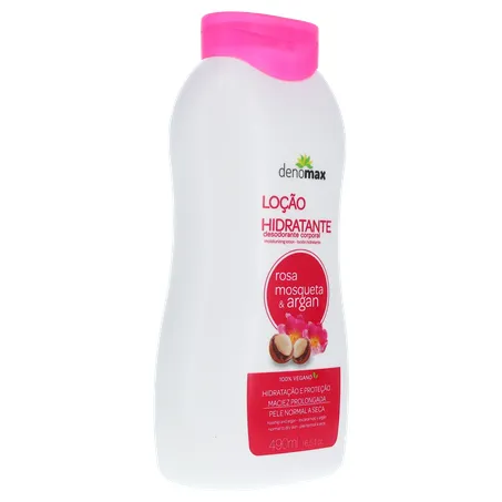 Loção hidratante denomax rosa mosqueta argan 470g 360-32