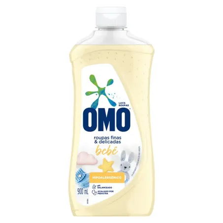 Lava Roupas Omo Bebê Frasco 900ml