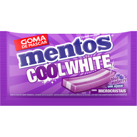 Goma de mascar mentos cool white zero aç