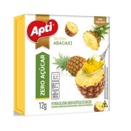 Gelatina apti abacaxi zero 12g